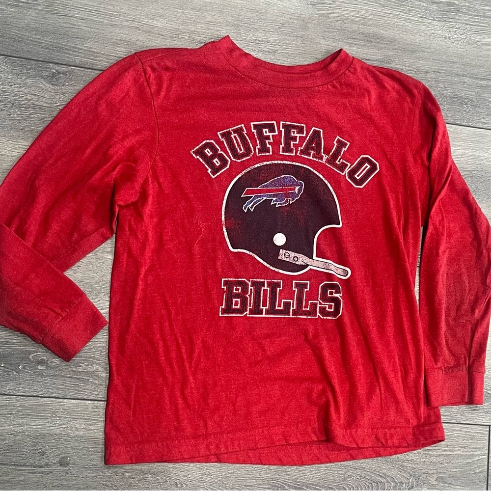 Old Navy Kids Red Buffalo Bills Long Sleeve Tee size medium